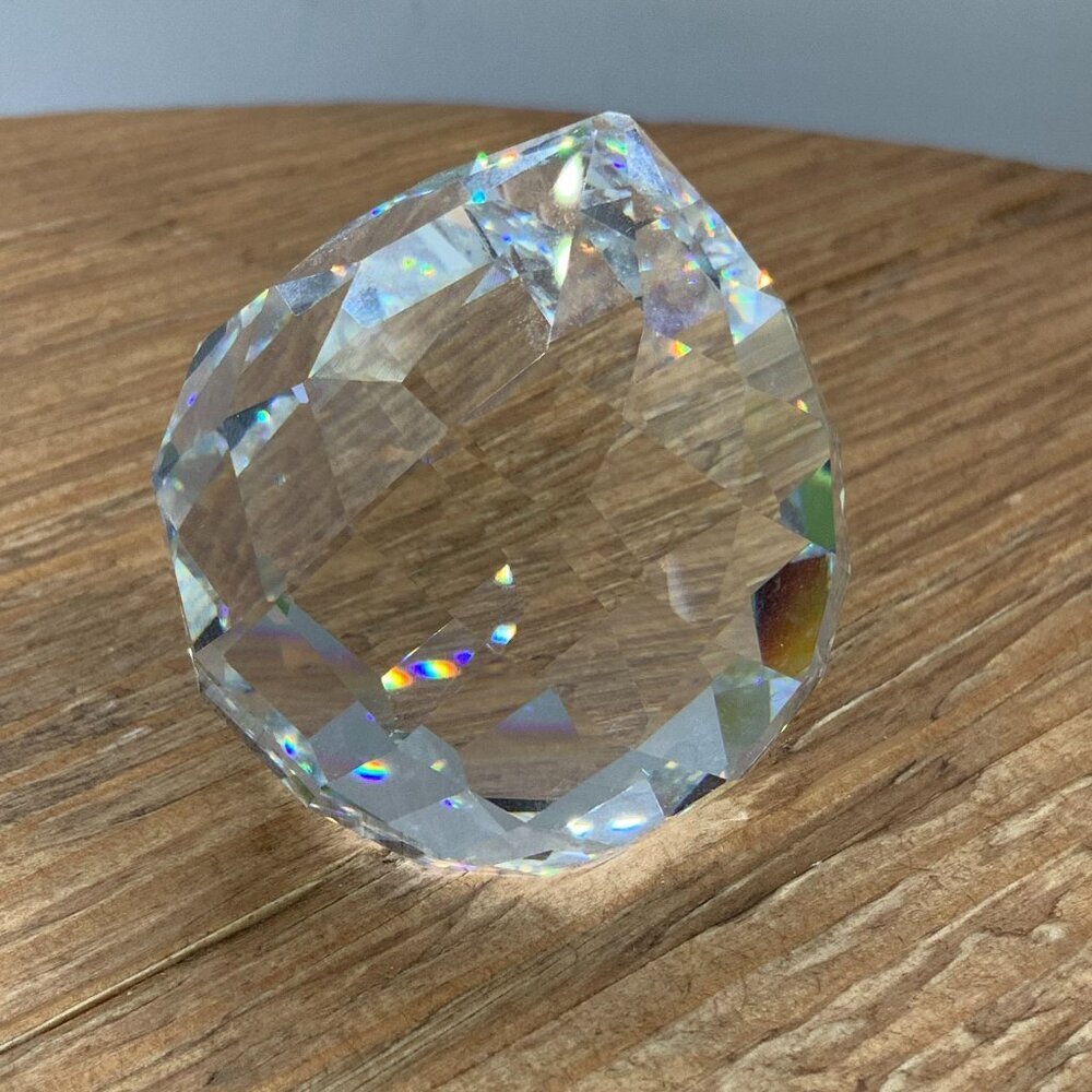 Swarovski Crystal Dewdrop Ball Iridescent Paperweight